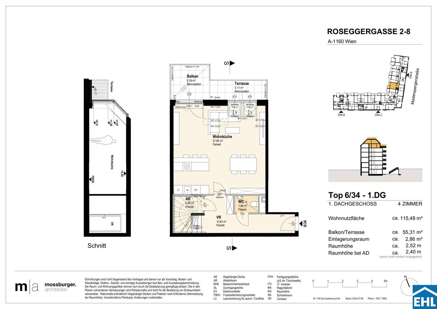 Newly built apartment DGNB Gold balcony