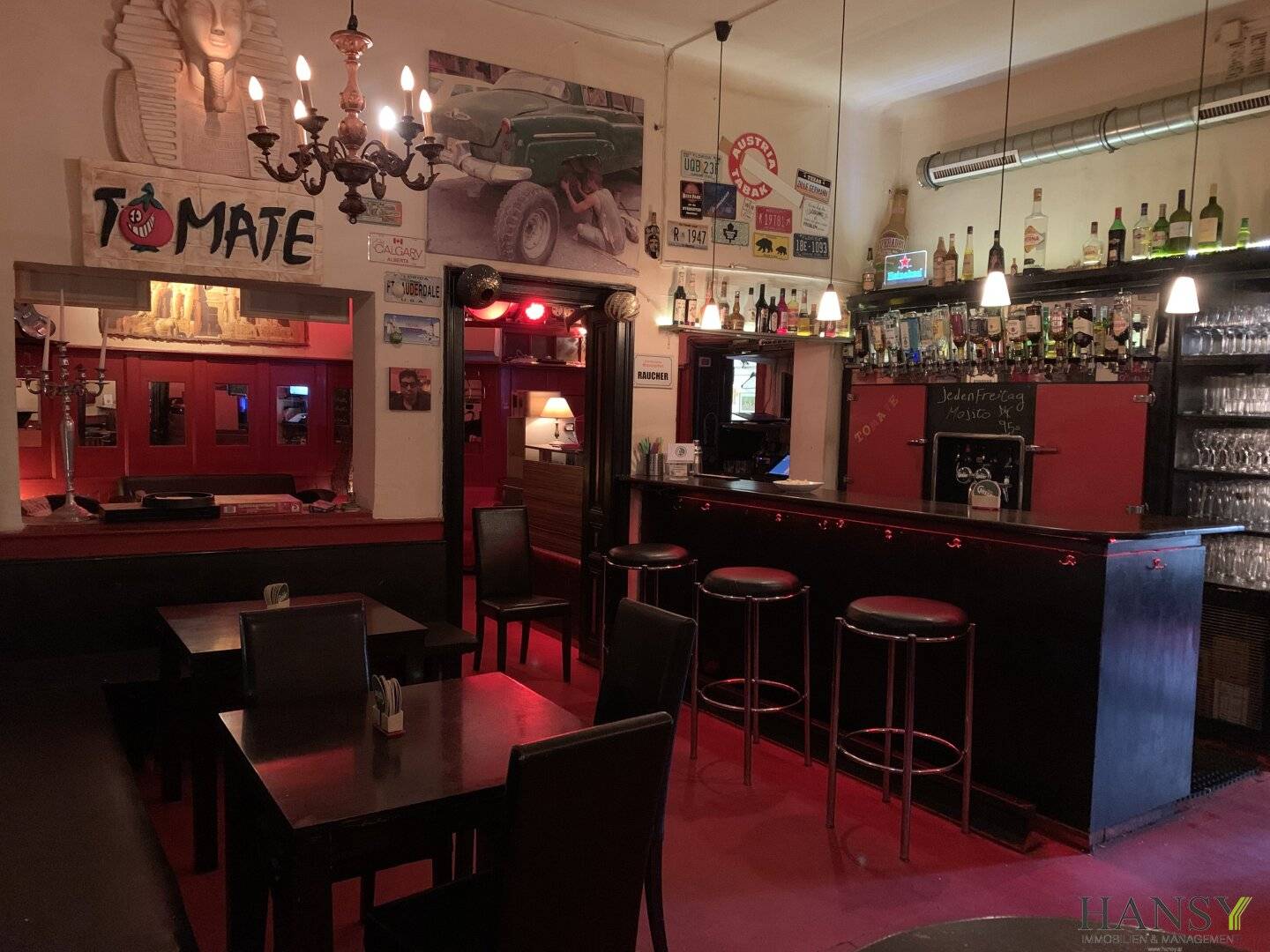 Established Bar in Baden, 180 m² with Garden
