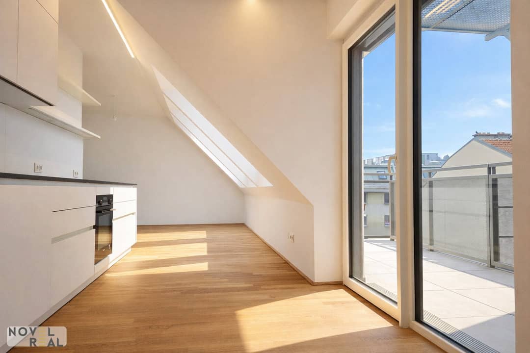 Attic apartment first occupancy with large terrace in Alsergrund
