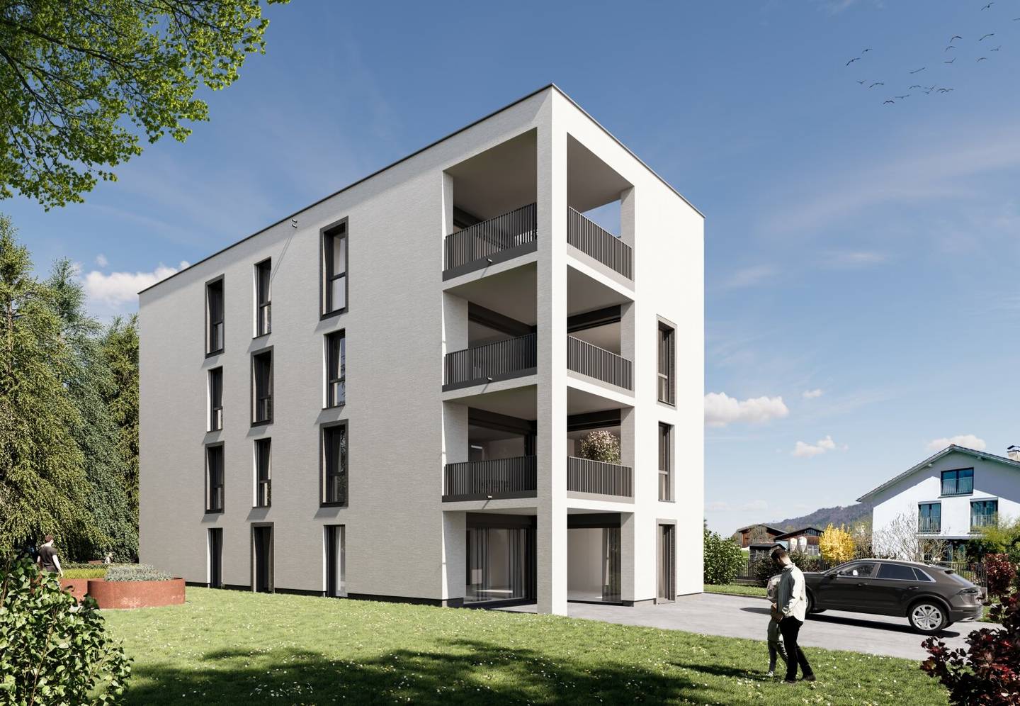 Apartment near Lake Constance with two terraces