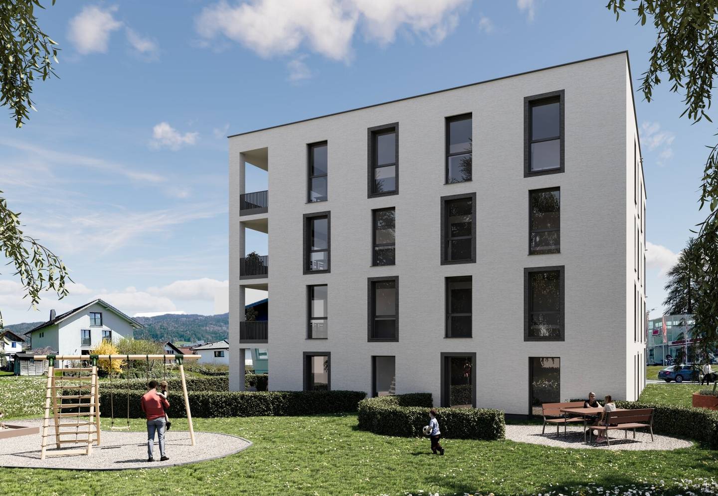 Apartment near Lake Constance with two terraces