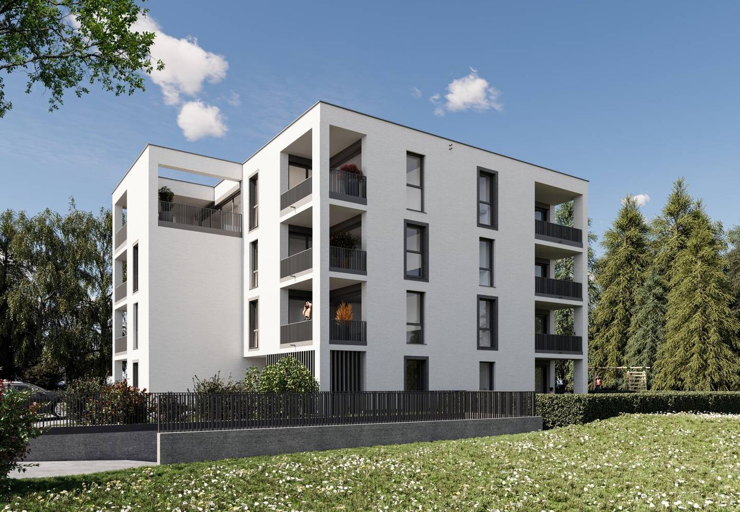 Apartment near Lake Constance with two terraces