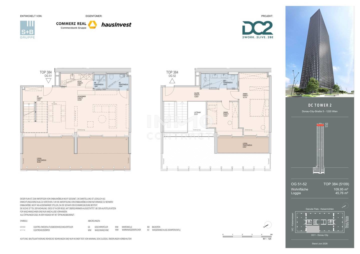 Penthouse Level 51 in DC2 Tower | Exclusive Living Above the Danube