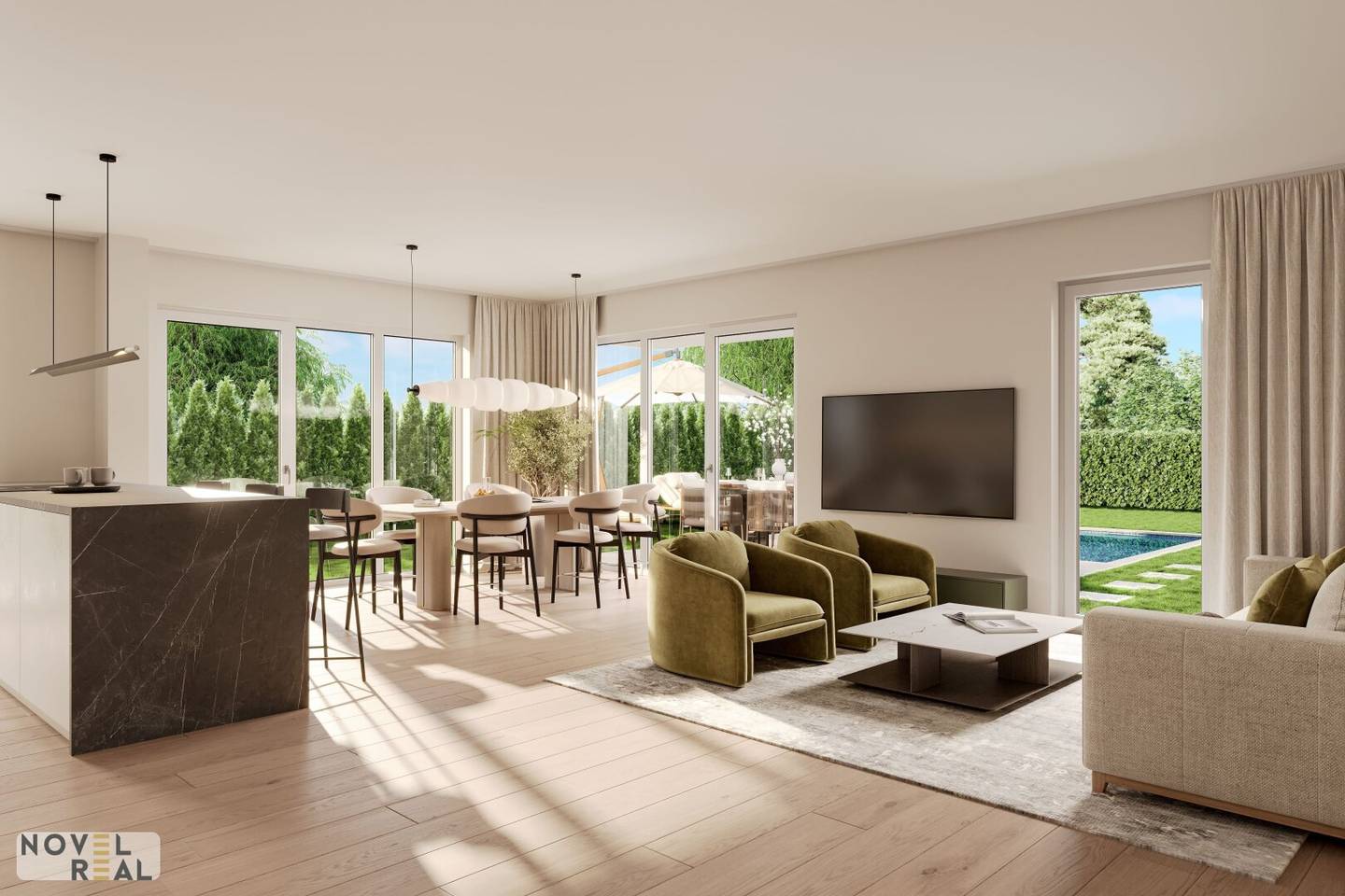 Modern Garden Villa Magnolia in Vienna Donaustadt with Garden and Terrace