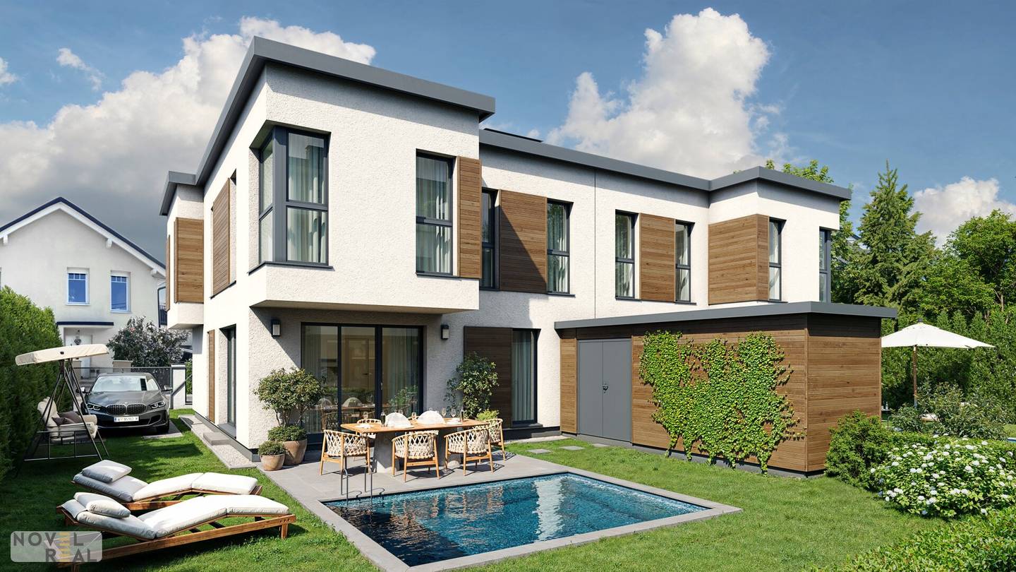Modern Garden Villa Magnolia in Vienna Donaustadt with Garden and Terrace