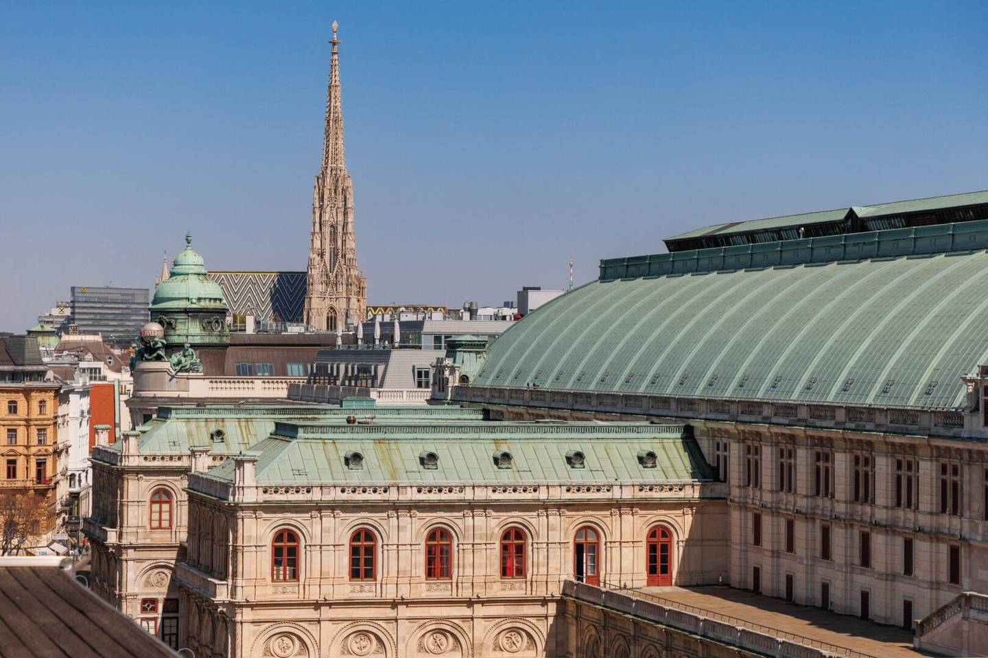 Dachgeschosswohnung Staatsoper Blick Dachterrasse