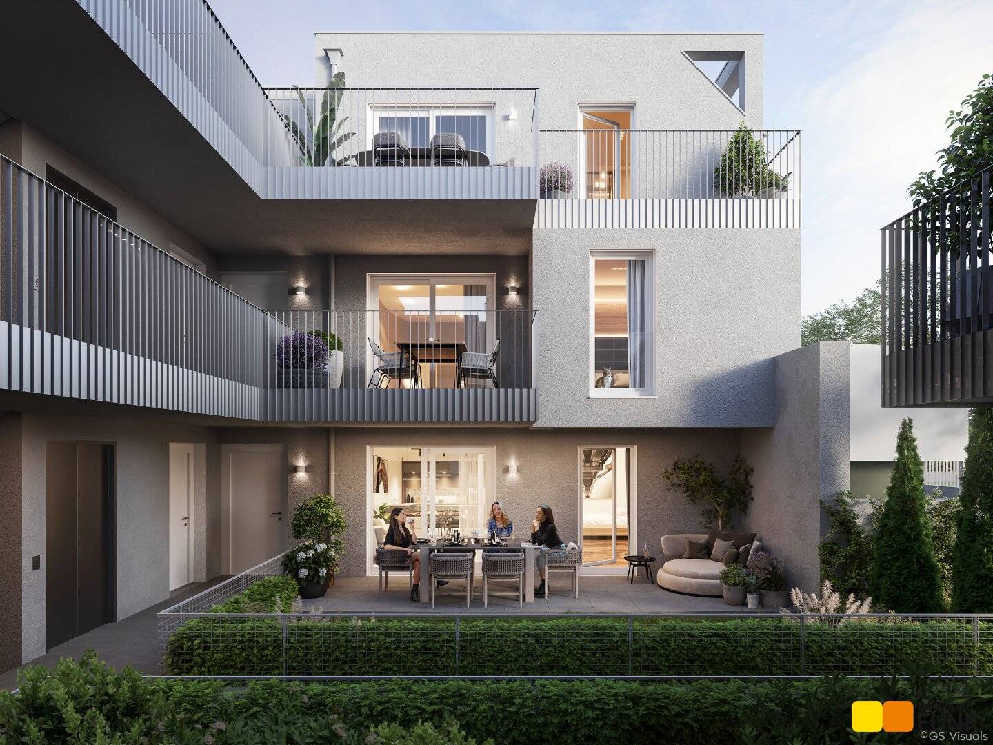 Top floor apartment with terrace near the Alter Donau