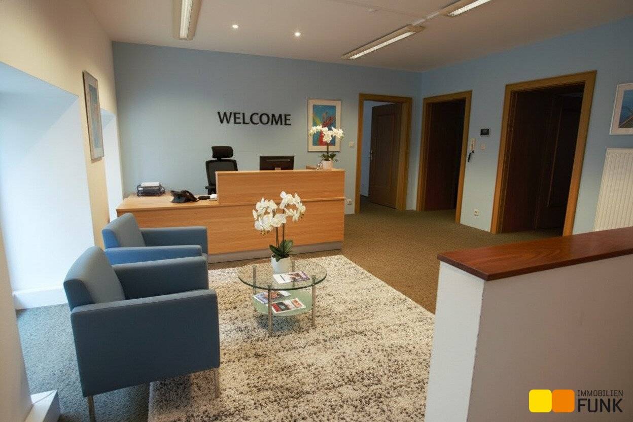 Attractive office with its own garage and additional storage space