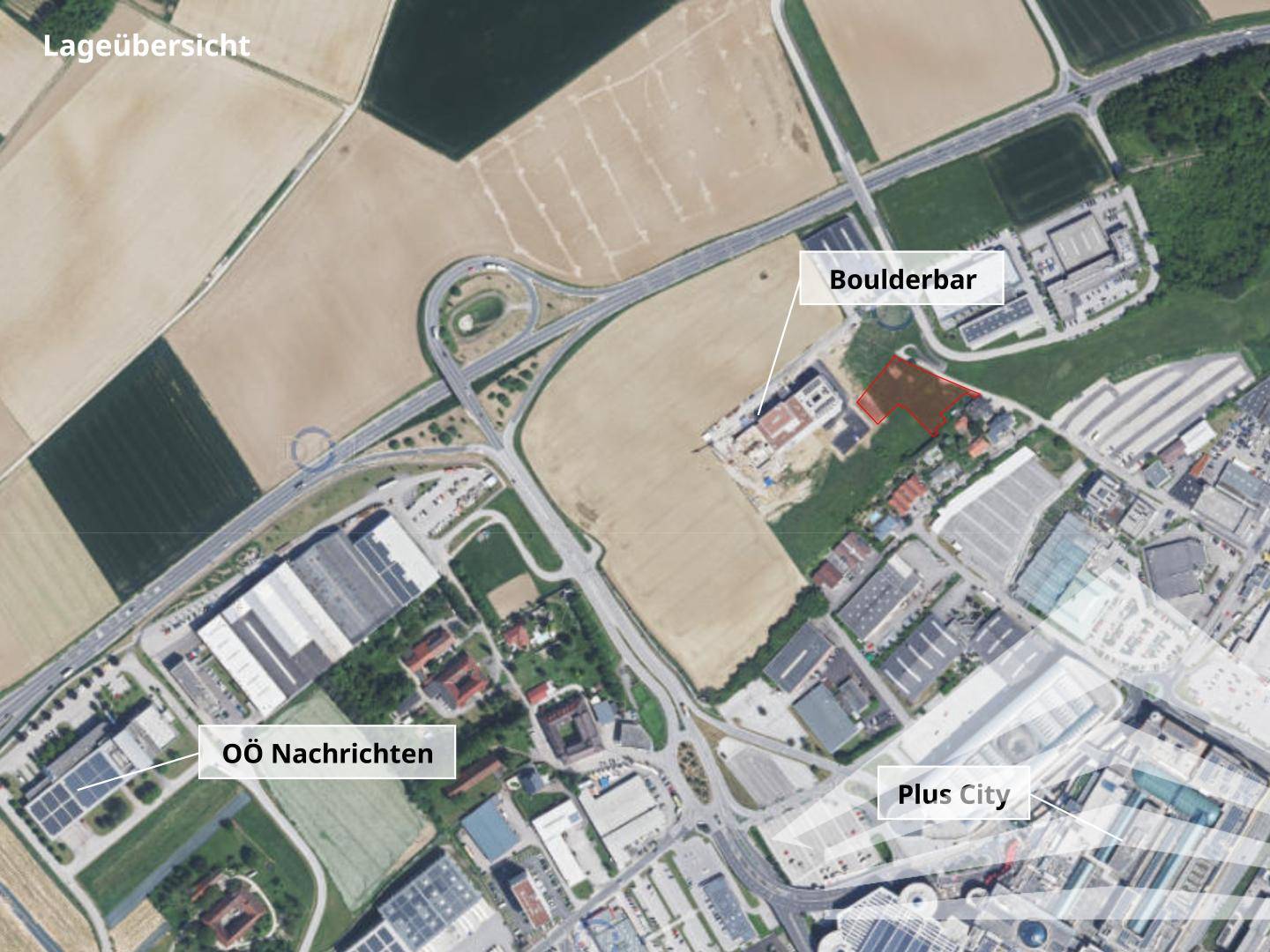 3,459 m² commercial building land with building rights in Pasching near Plus City