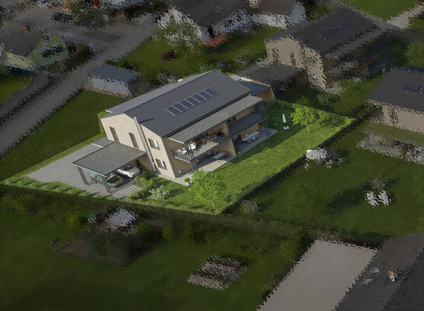 Neubauwohnung Mureck ruhiges Zentrum Carport