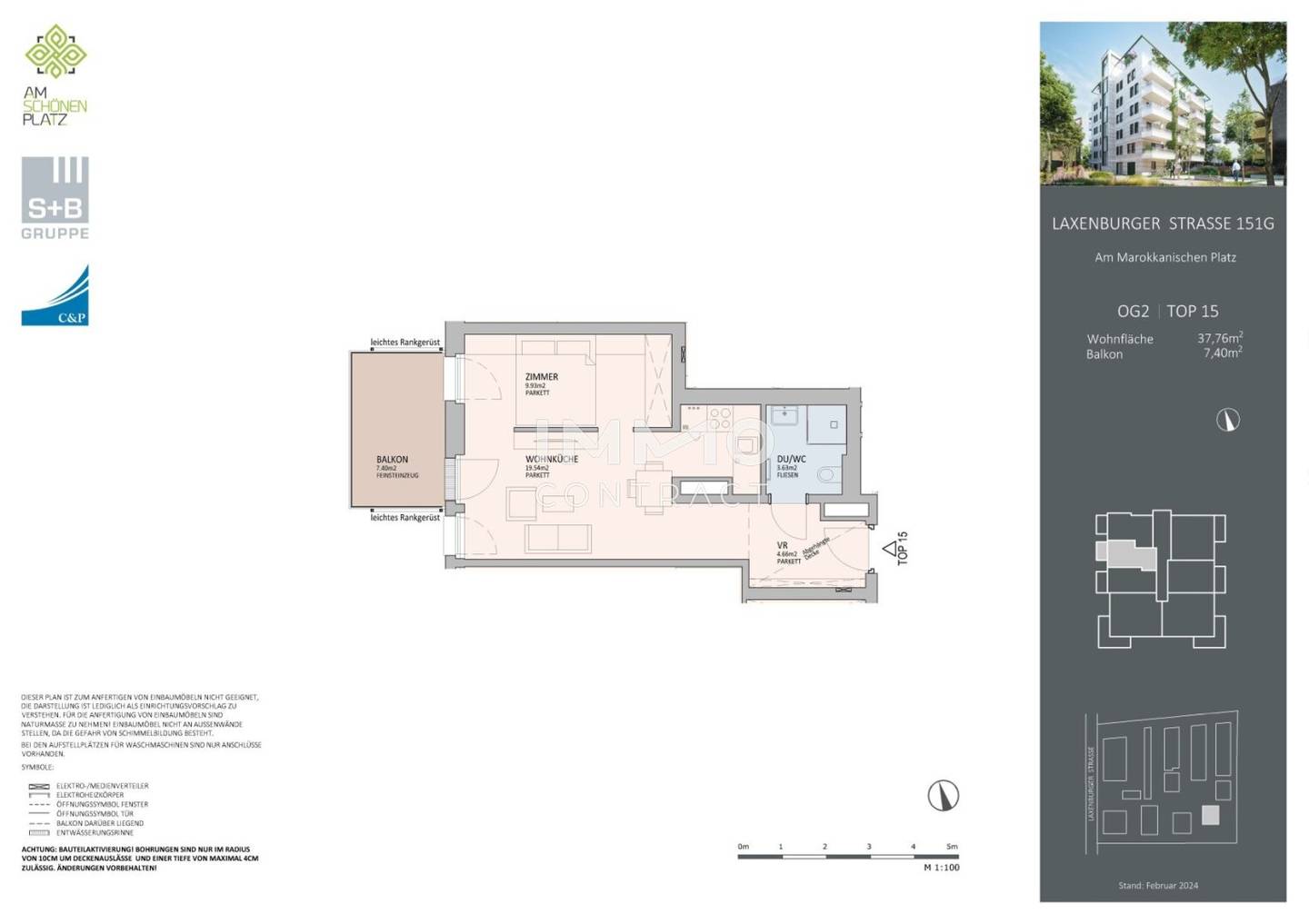 Apartment first occupancy west facing balcony in a new build complex