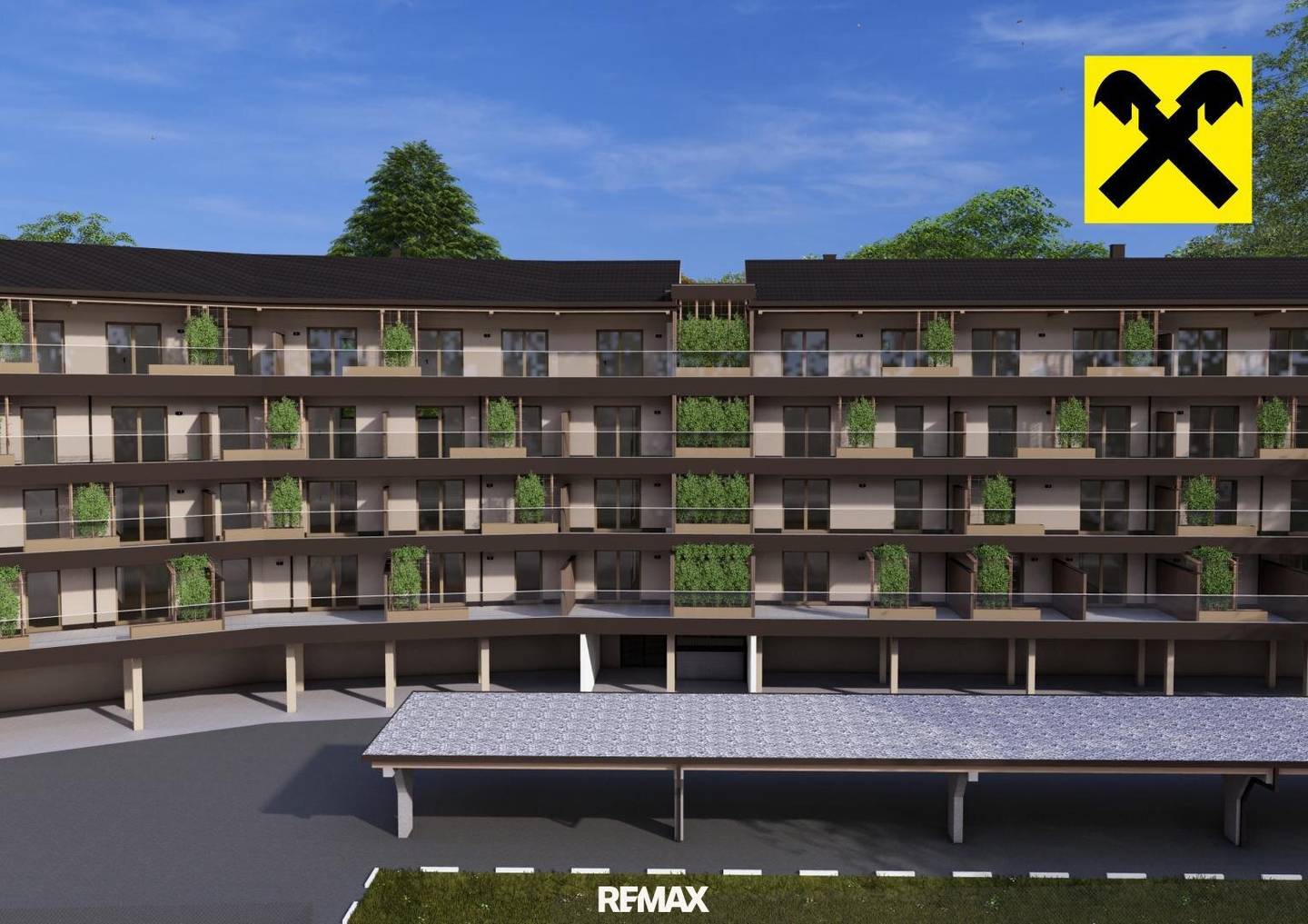 One bedroom new build apartment with terrace