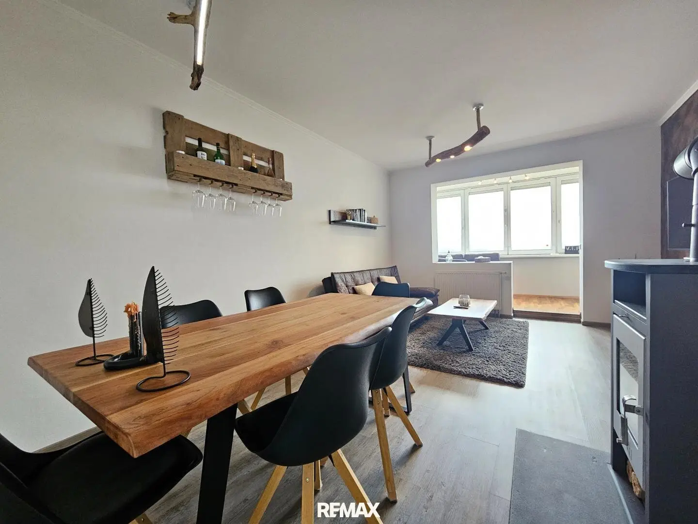 Attic apartment with loggia and view