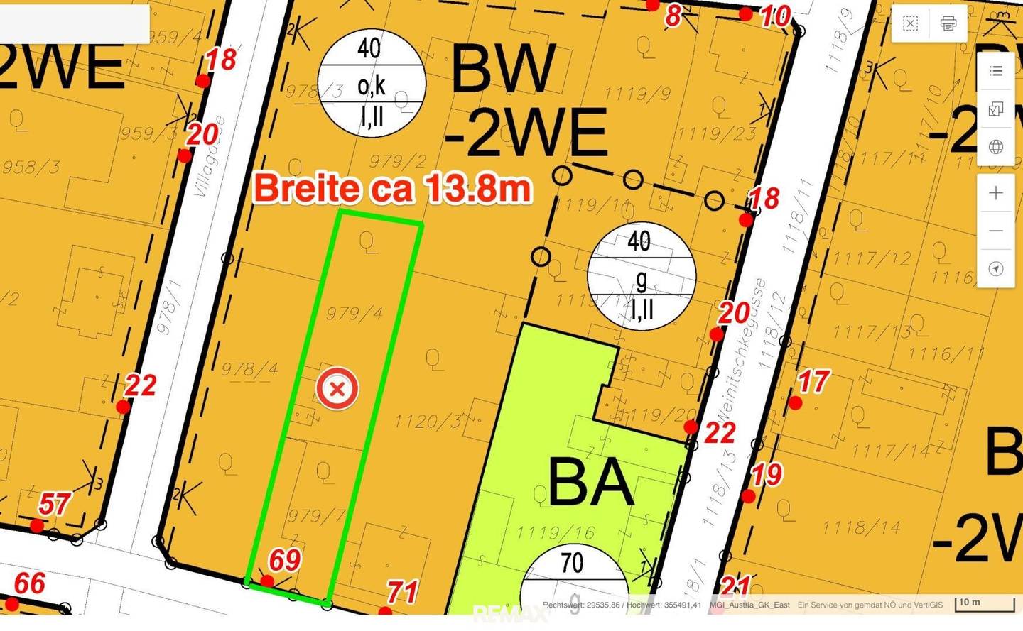 Gänserndorf Bestlage - Bagrundstück für 2 Häuser