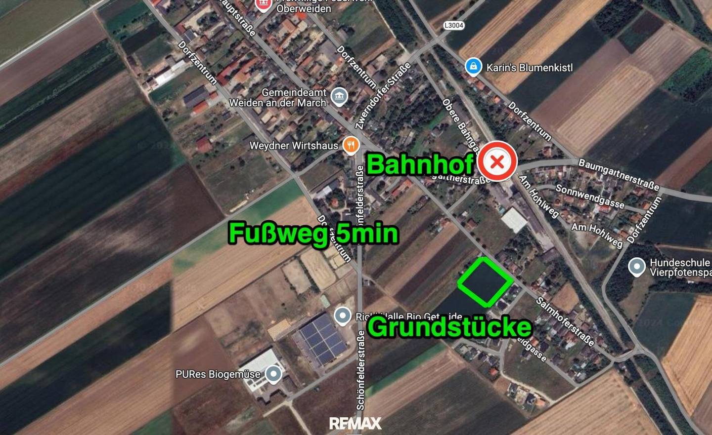 Sonnig gelegene Bauparzellen in ruhiger Lage - Oberweiden
