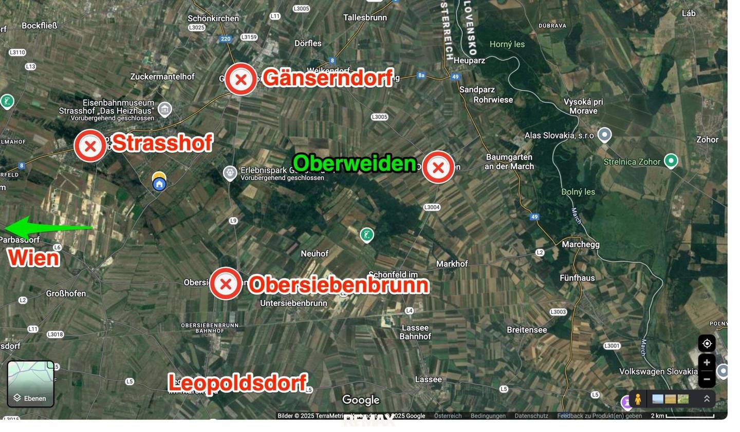 Sonnig gelegene Bauparzellen in ruhiger Lage - Oberweiden