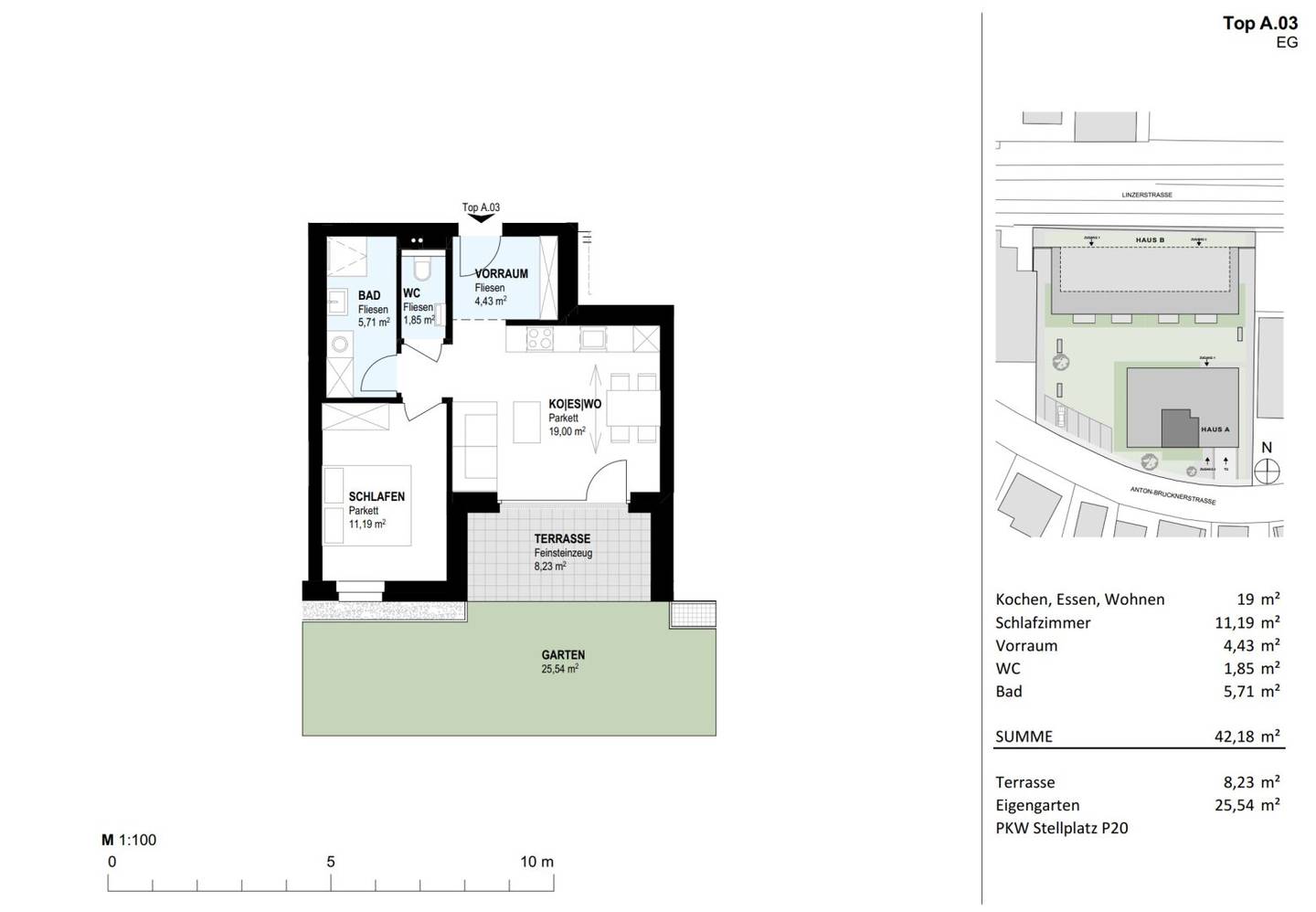 Wohnung mit eigenem Garten Erstbezug Aufzug