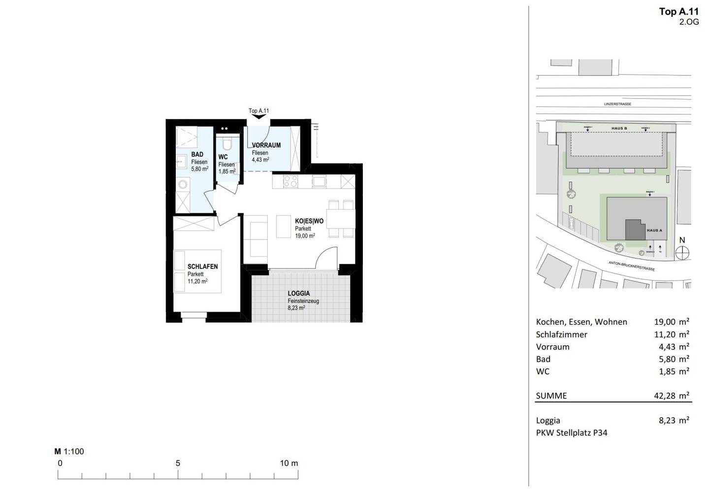 New build apartment with terrace first occupancy