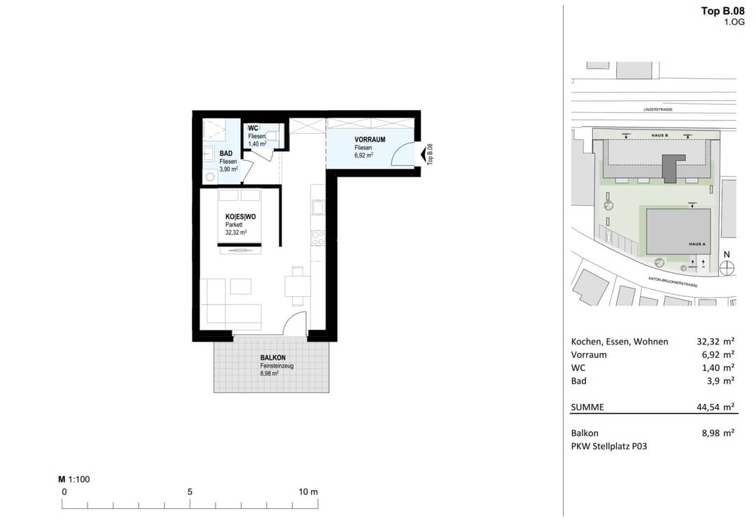 Wohnung im Neubau mit Terrasse und ruhiger Lage