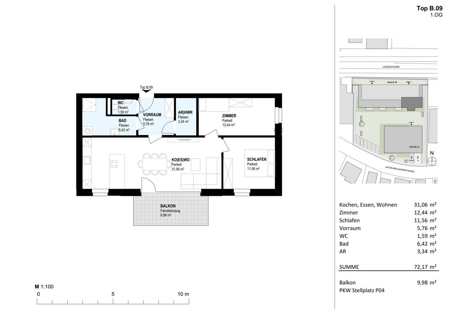 Wohnung Zentrale Lage Neubau Erstbezug Balkon