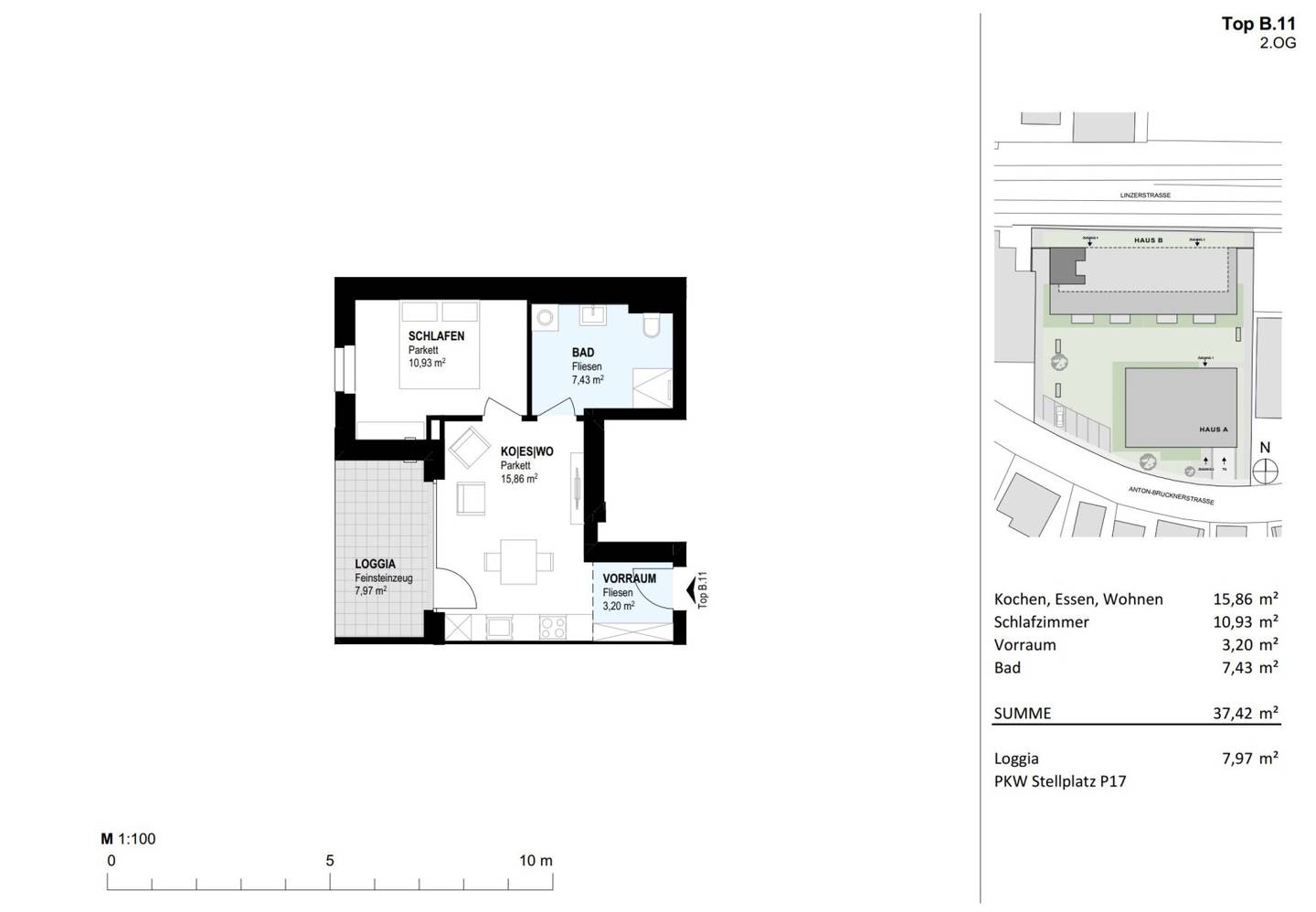 Apartment in a new build with terrace and loggia
