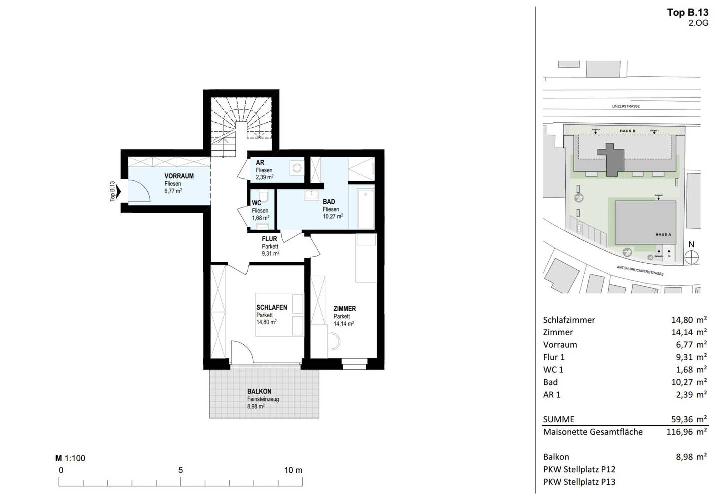 Apartment with large terrace in a new build