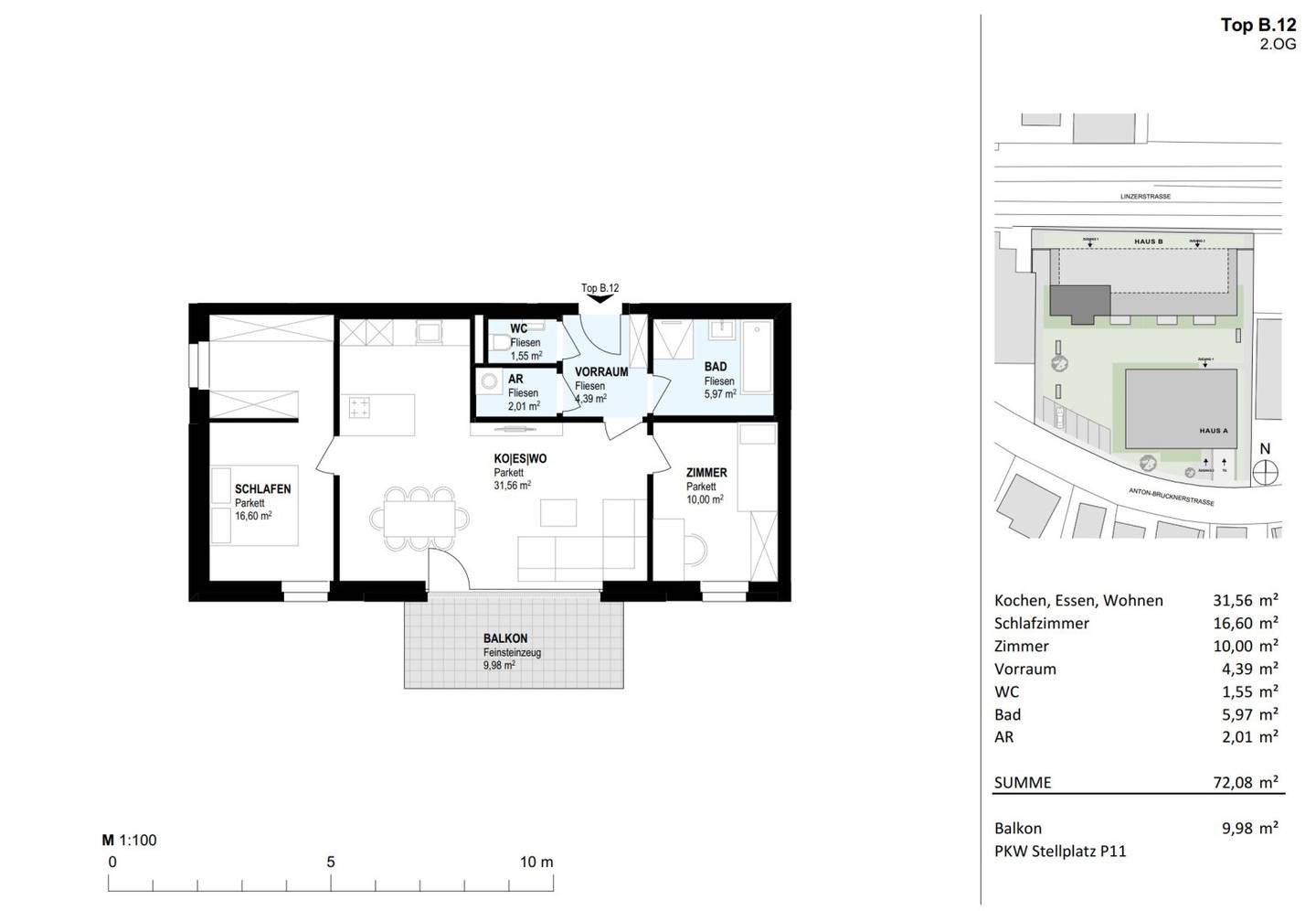 Wohnung Neubau Erstbezug Balkon in Vöcklabruck