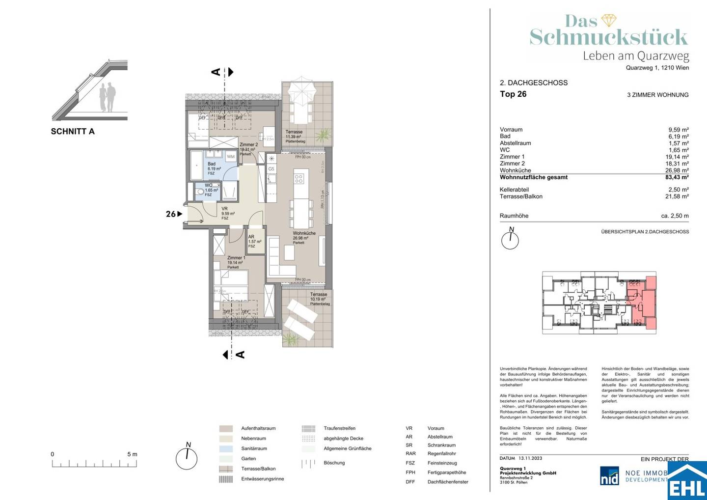 Investment apartment first occupancy with terraces