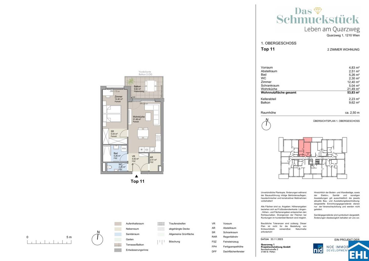 Neubau Wohnung mit Balkon nahe Donau