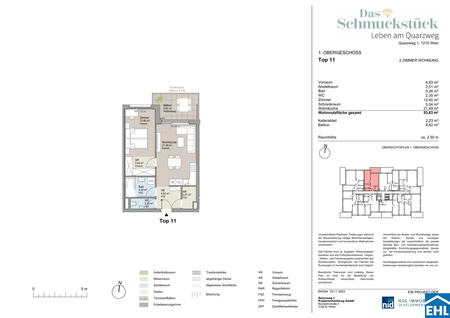 Neubau Wohnung mit Balkon nahe Donau
