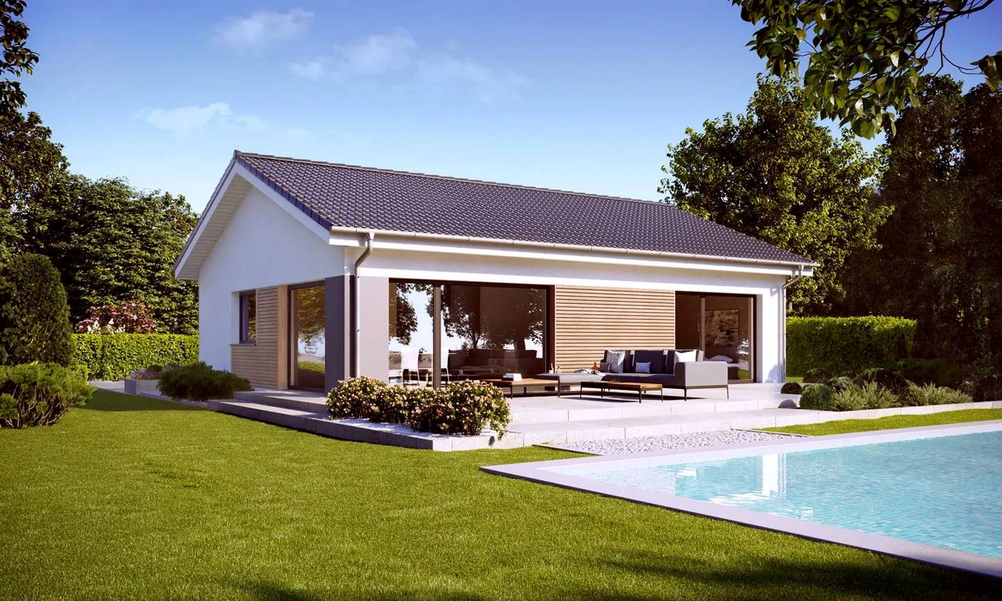 Modern bungalow with 3 rooms in Oberwart / Felsőr, 86.48 m²