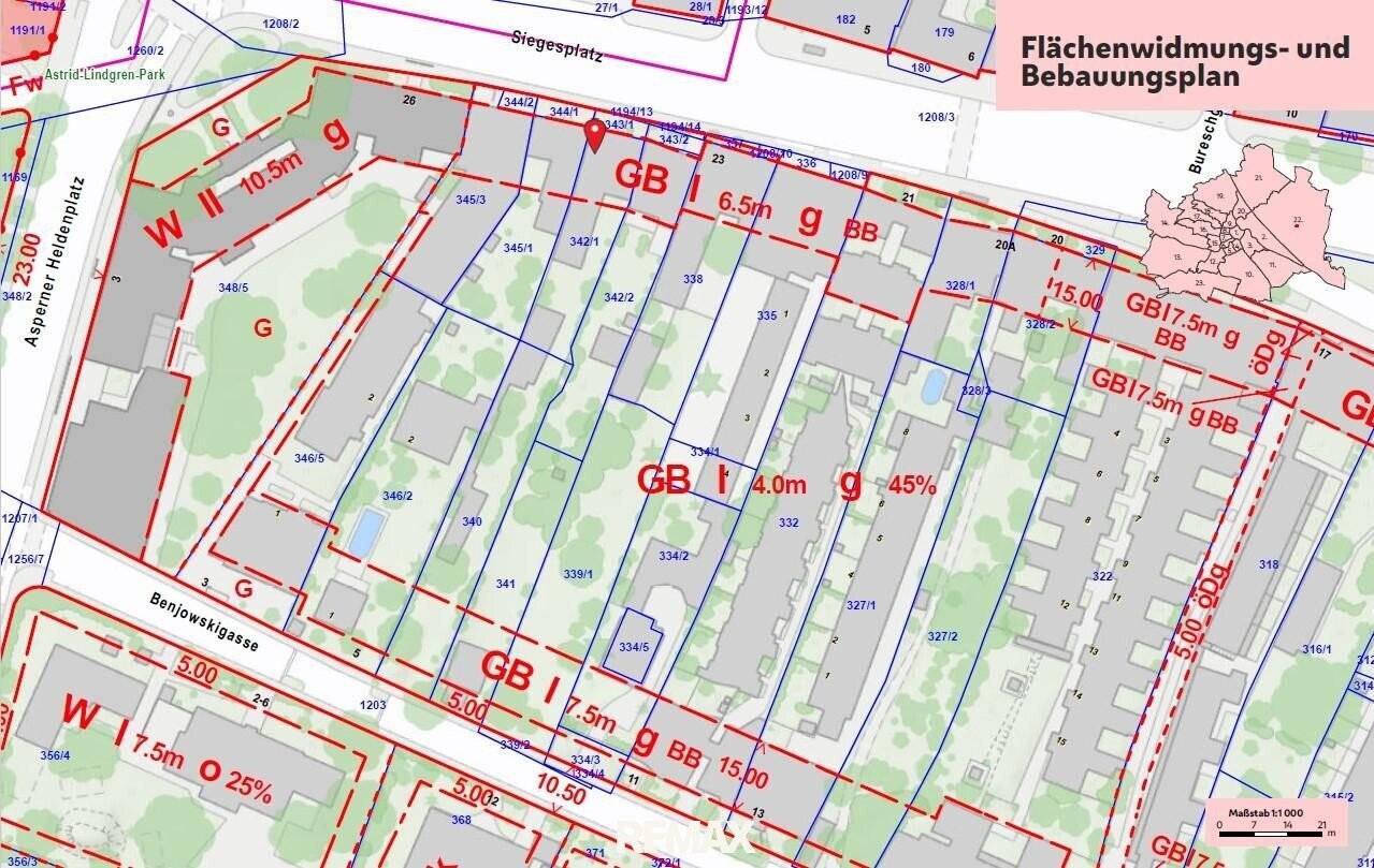 Building land for 1300 m² apartments in Aspern at Siegesplatz, Vienna 1220