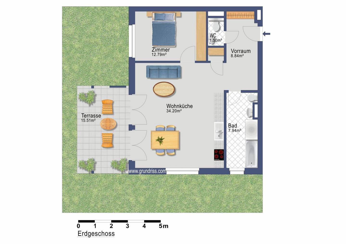 Wohnung Erstbezug südlich von Wien mit Garten