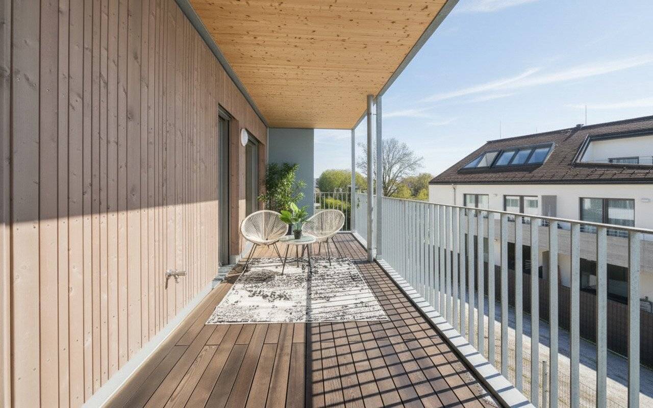 Erstbezug in moderner Holzbauweise mit Balkon