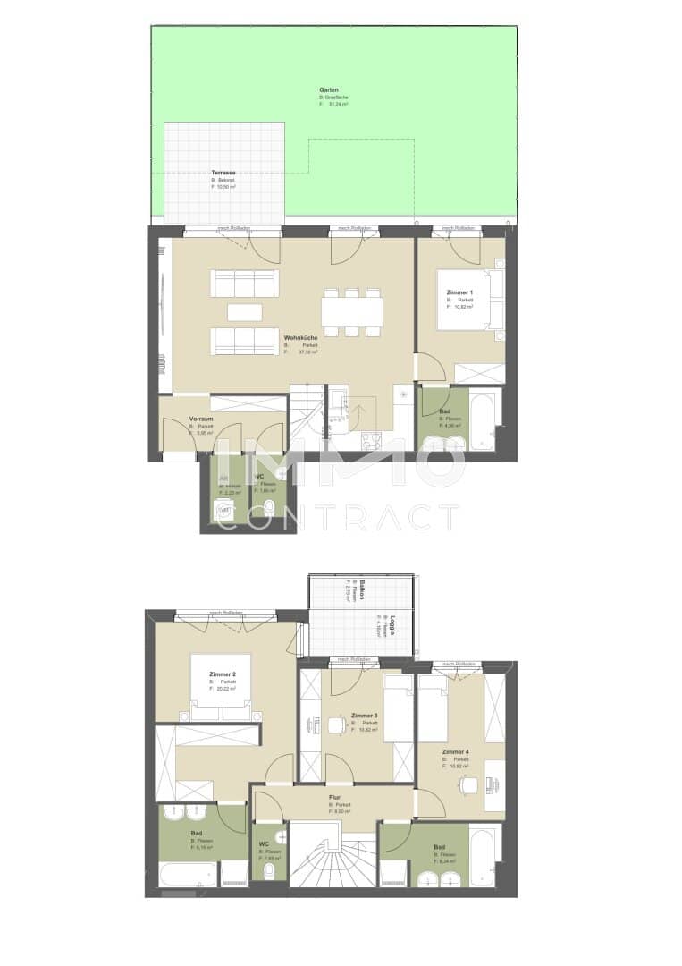 Maisonettewohnung mit Garten nahe Donauzentrum