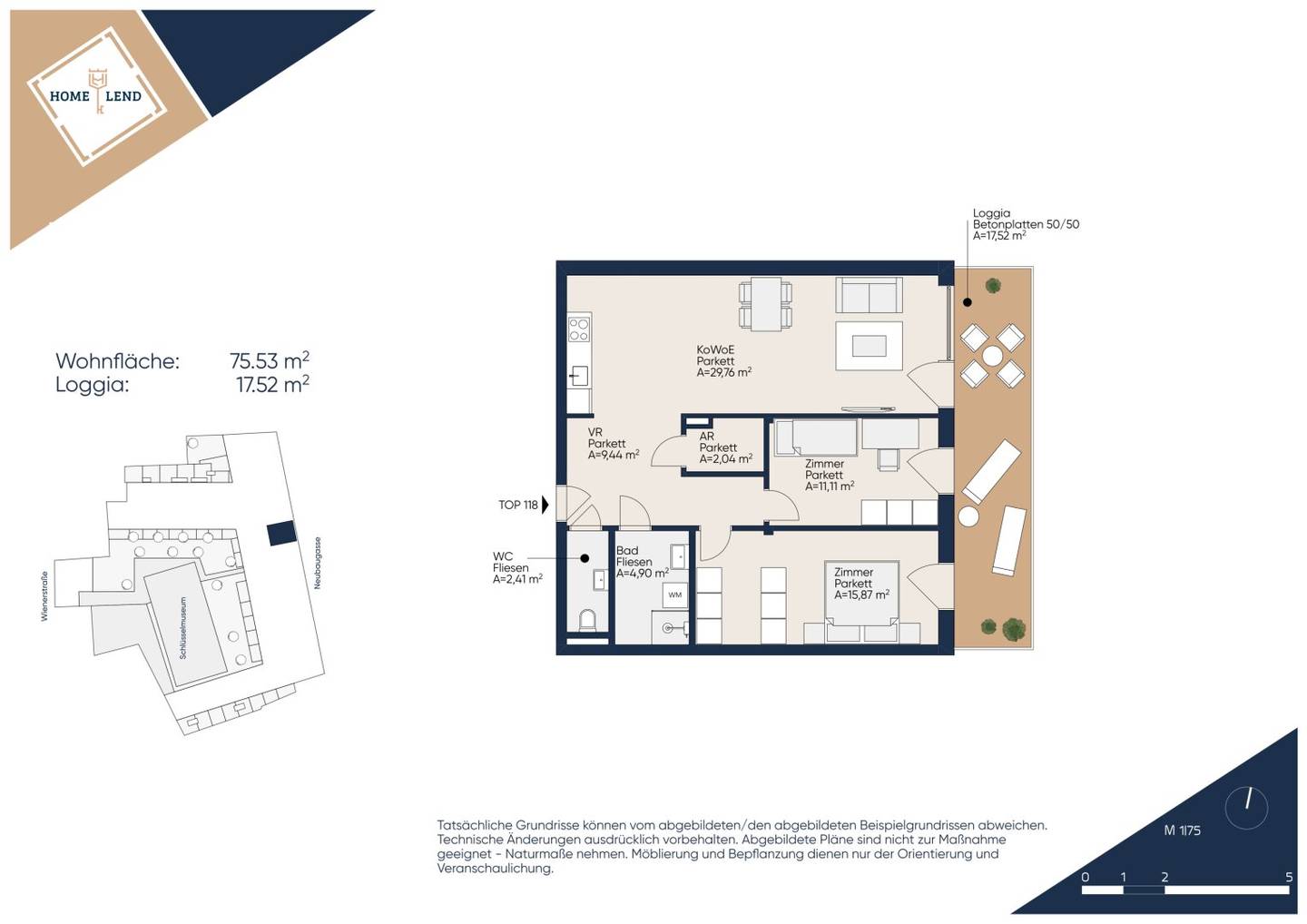 Stylish new build apartment with loggia in Graz Lend, 1st floor
