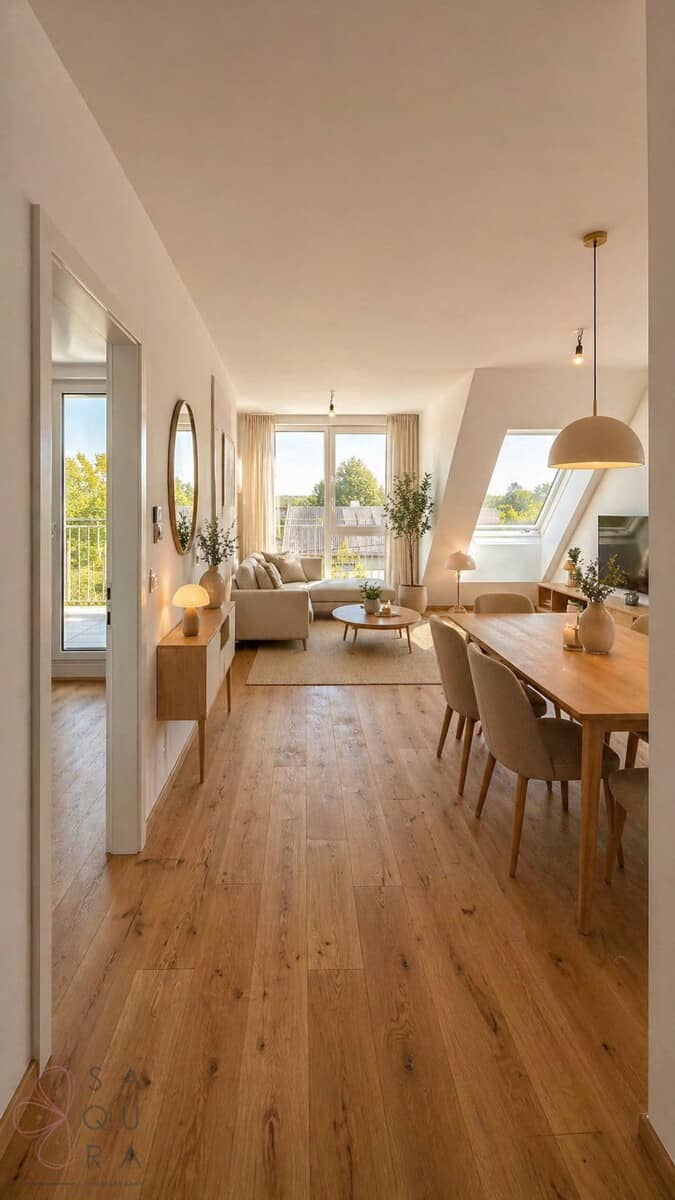 Top floor apartment in a new build with terrace