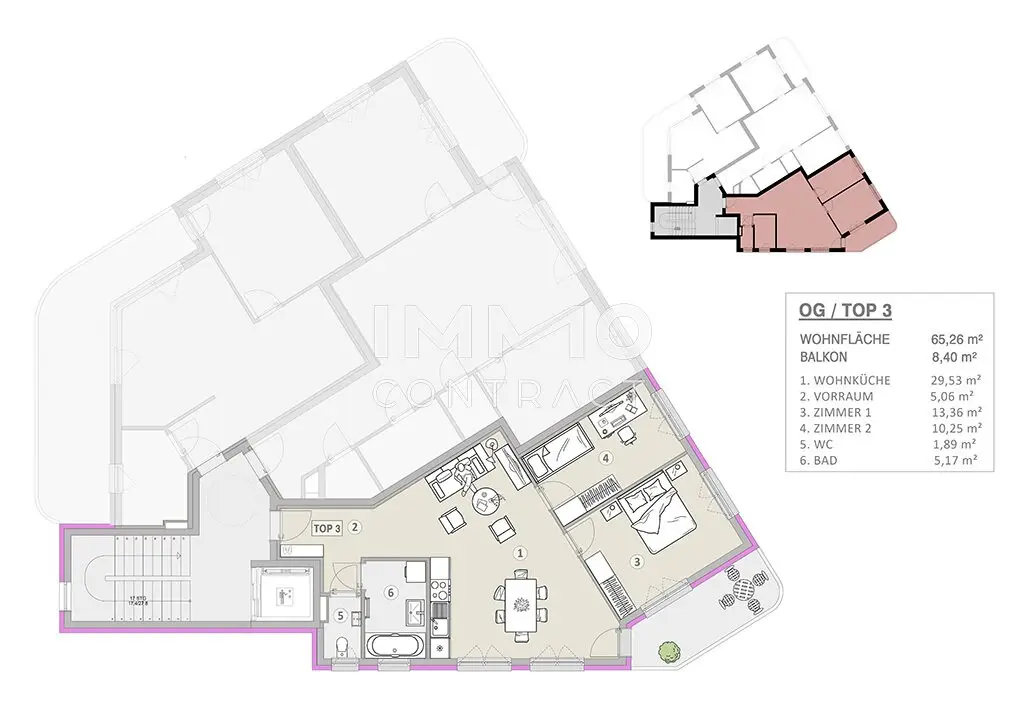 Neubauwohnung mit Balkon am Marchfeldkanal