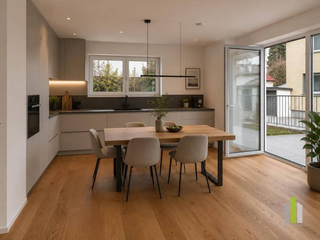 Wohnung nahe See mit Terrasse hell gepflegt
