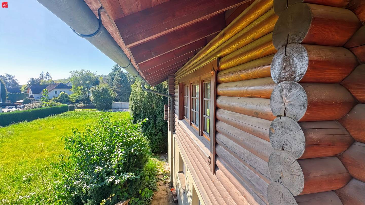 Blockhaus aus 1992 in ruhiger Lage Hagenbrunn mit Garten