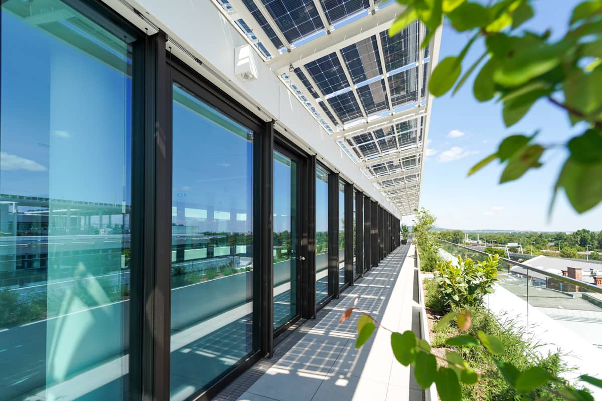 Apartment light flooded office spaces rooftop terrace