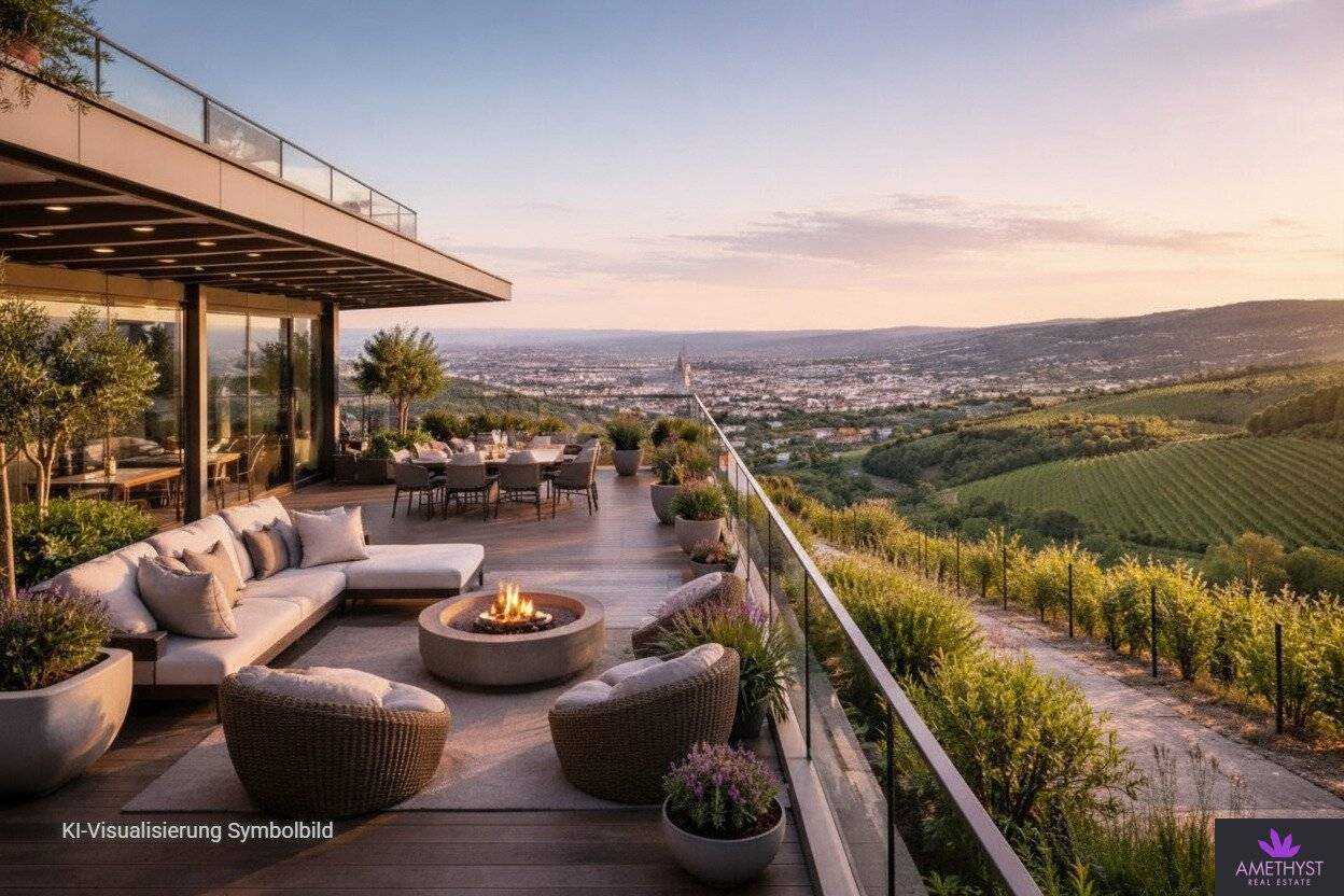 Wohnung Grünlage nahe Weinbergen mit Balkon