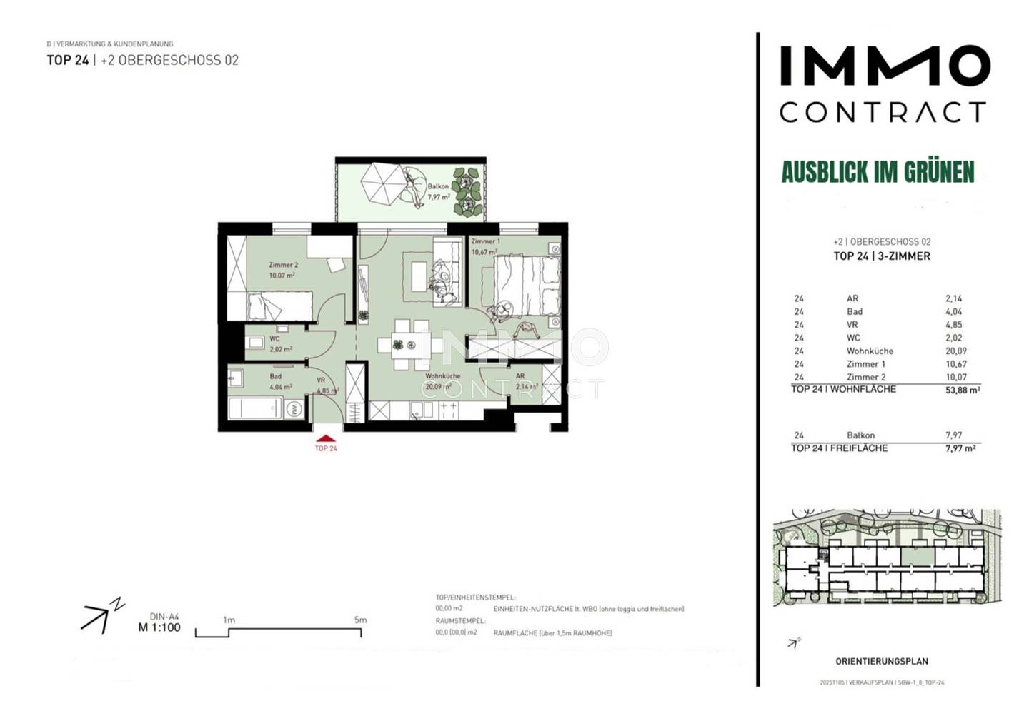Apartment first occupancy near Hirschstettner Badeteich