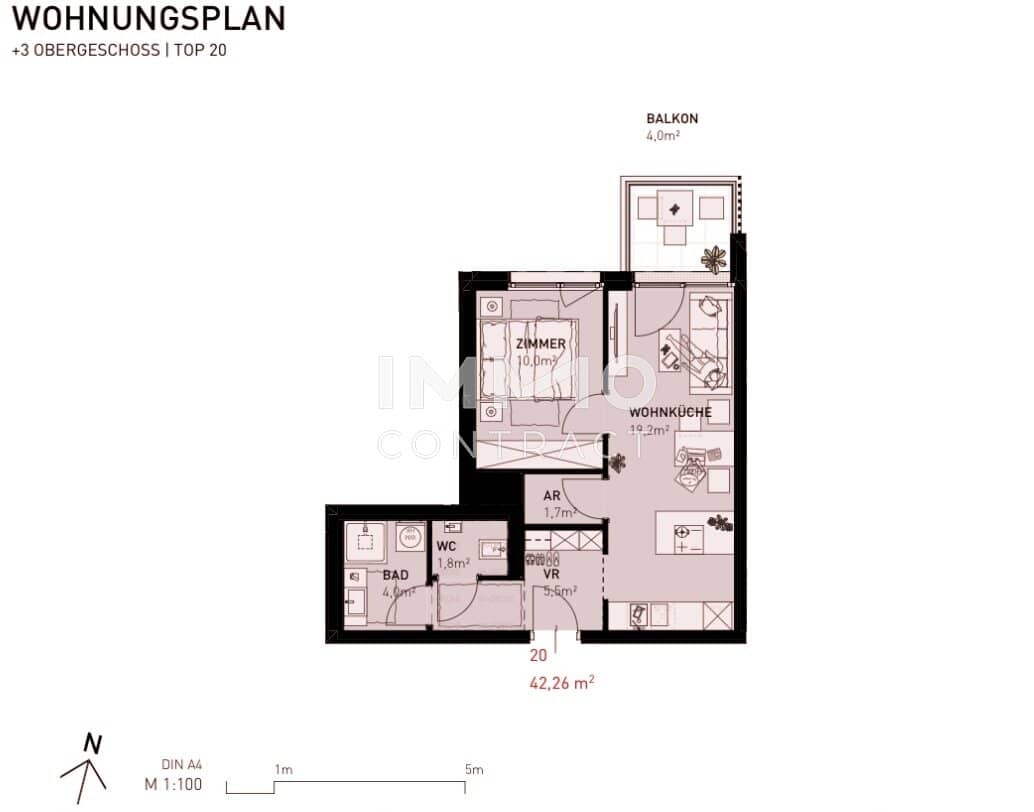Apartment brand new no commission balcony Donaufeld