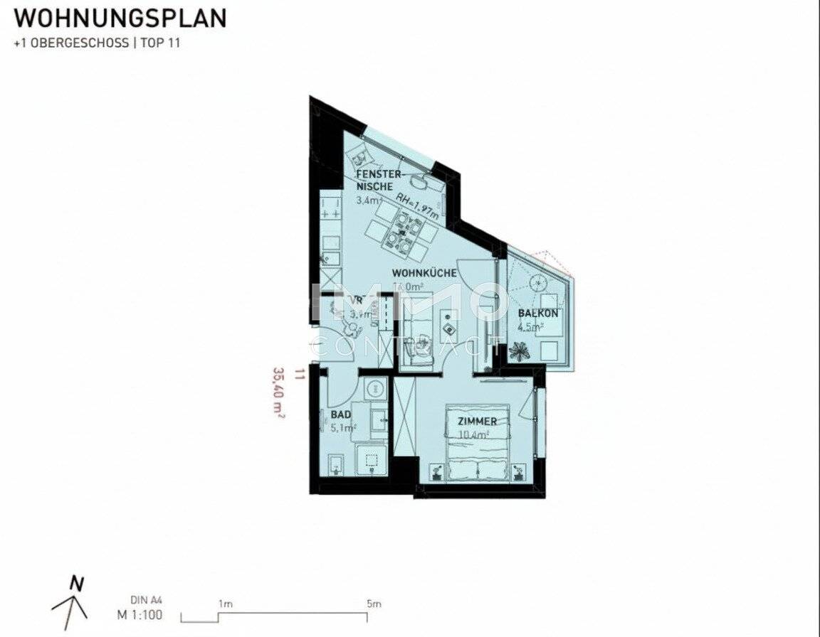 Newly built apartment near Alte Donau with private outdoor space