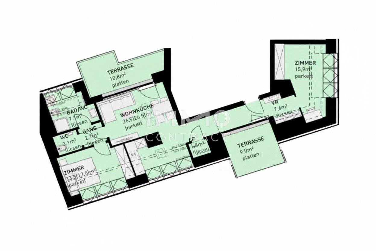 Attic apartment with terrace near Liesingbach