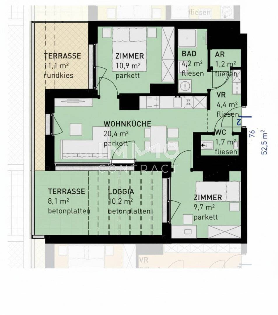 Wohnung mit Garten Loggia nahe U Bahn