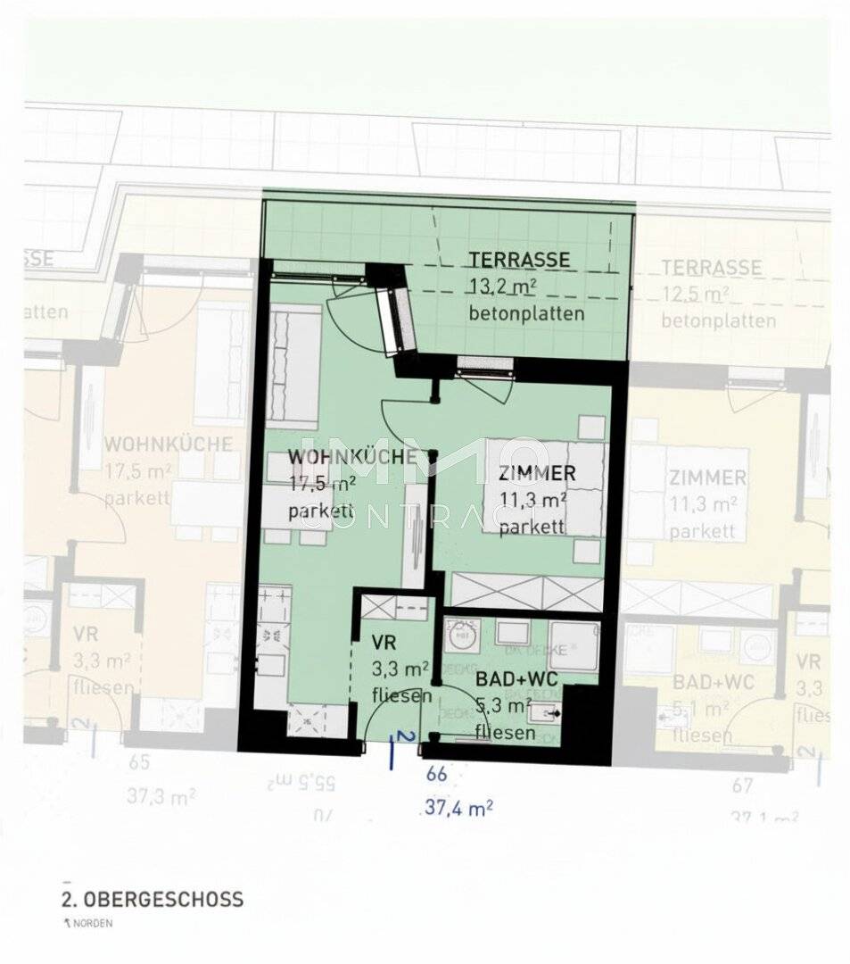 Apartment with terrace and underground parking