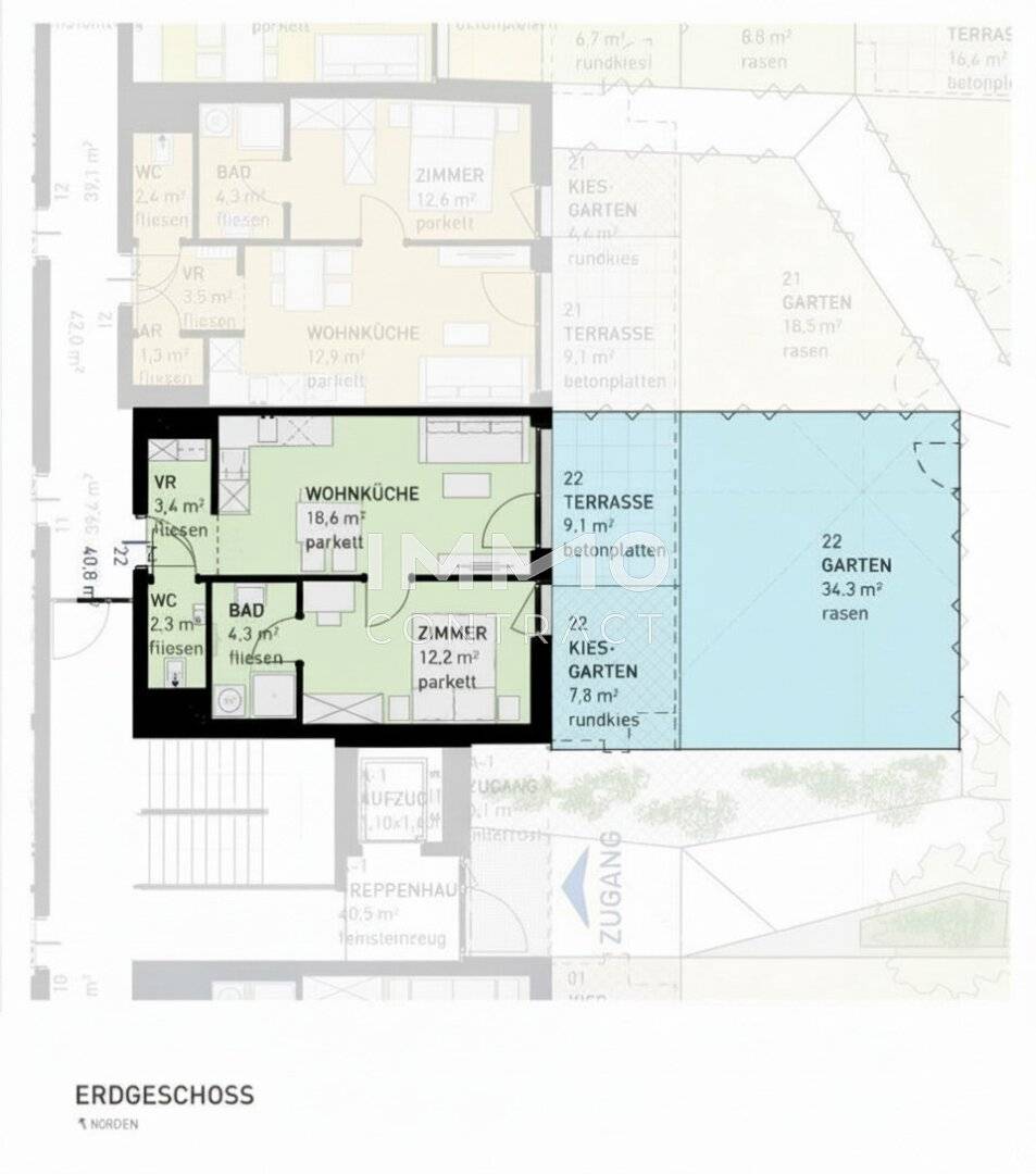 Wohnung mit privater Außenfläche im Neubauprojekt