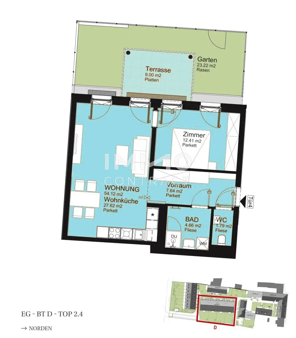 Wohnung ruhige Lage am Liesingbach privater Freiraum